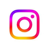 Instagram logo with a colorful gradient background.